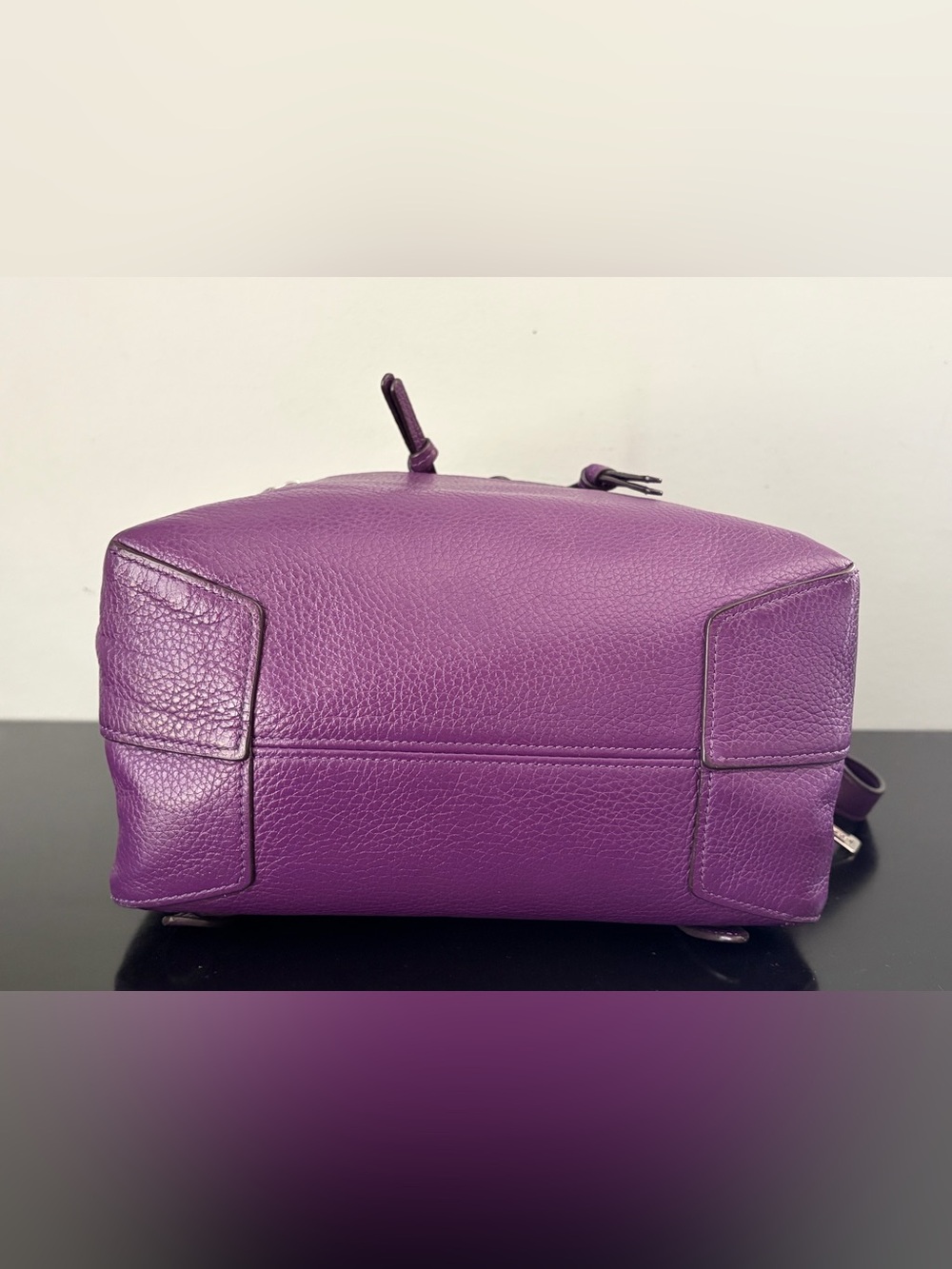 COACH Kleo Backpack Purple Pebble Leather/ Silver Hardware/ Adj Straps ~ C5648 - Picture 12 of 14